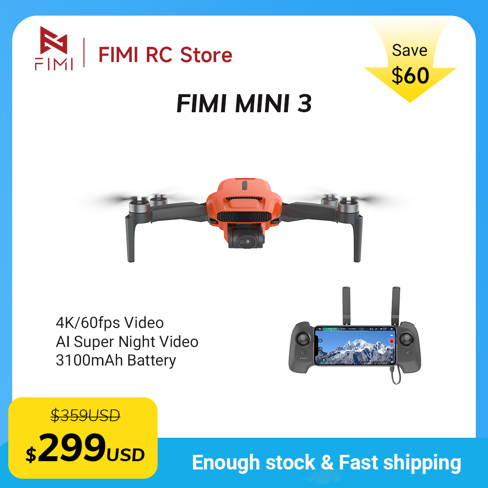 FIMI MINI 3 Camere Drone 4K 60 - Drone Gps Module 评论和价格