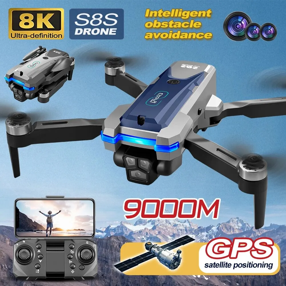 S8S GPS Drone 5G Wifi 8K HD Du - Drone Gps Module 评论和价格